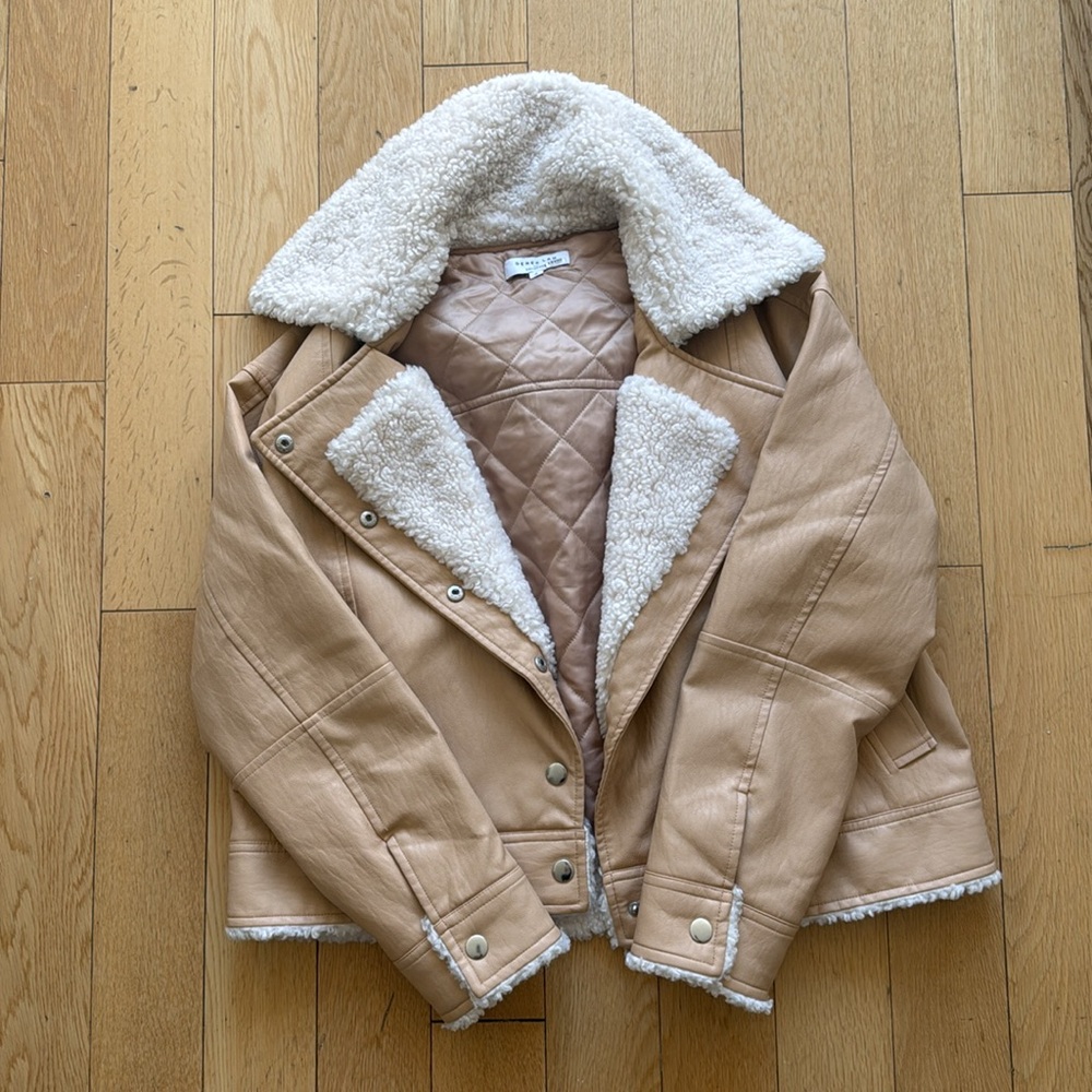Derek Lam - Oversized Shearling Jacket - Faux Leather + Fur